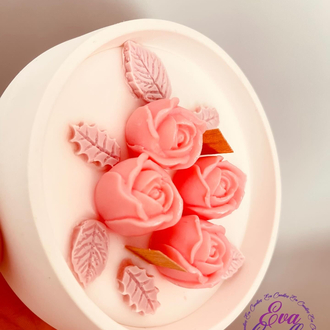Pembe Gül Kase Mum
