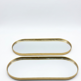 2'li Oval Sunumluk Gold