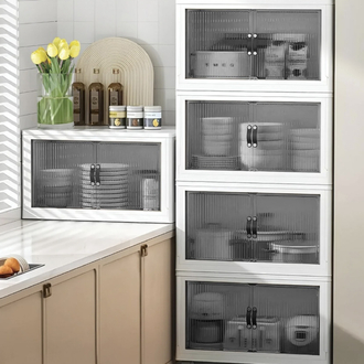 obido Lavine Fold&go 4'lü Portatif Organizer Tekerlekli Dolap Çok Amaçlı