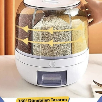 Deductly Kuru Gıda Ve Bakliyat Organizeri (her bölme 1 kg)360°