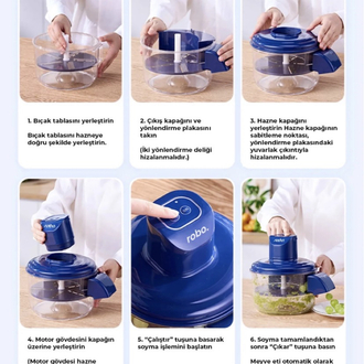 ROBO Şarjlı Meyve Sebze Sarımsak Soyucu