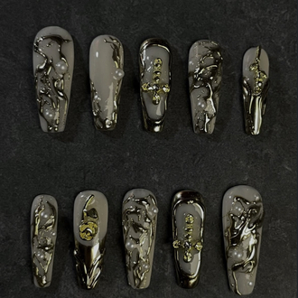 Gold Rose Nail Set