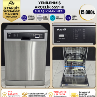 ARÇELİK 6551 HI 5 PROGRAMLI INOX BULAŞIK MAKİNESİ