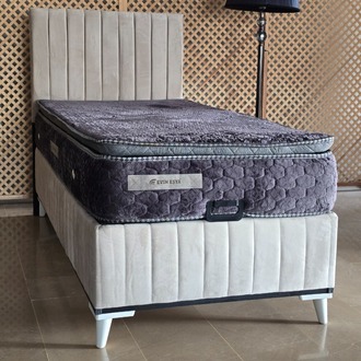 EVİN KREM 90-190 YATAK BAZA BAŞLIK SETİ