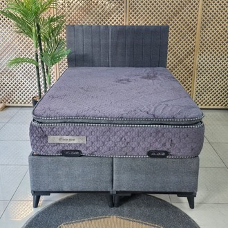 EVİN GRİ 120-200 YATAK BAZA BAŞLIK SETİ