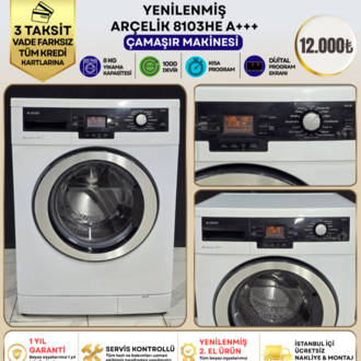 ARÇELİK 8103 HE A+++ 8 KG 1000 DEVİR ÇAMAŞIR MAKİNESİ