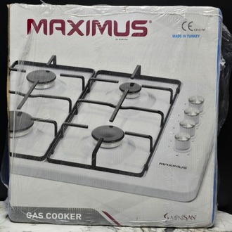 MAXIMUS BEYAZ ÇAKMAKLI GAZ EMNİYETLİ SET ÜSTÜ OCAK