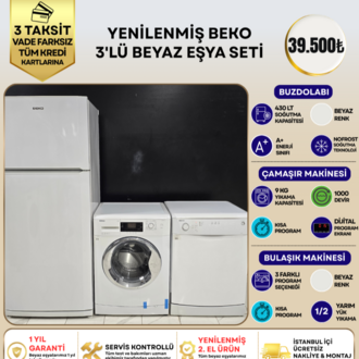 BEKO 3'LÜ BEYAZ EŞYA SETİ