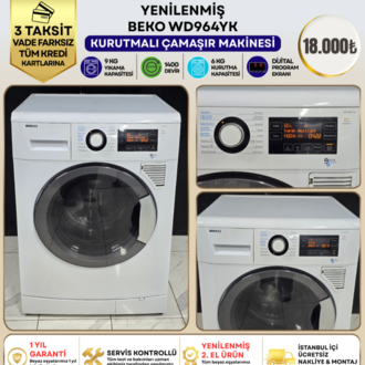 BEKO WD 964 YK 9 KG YIKAMA 6 KG KURUTMALI ÇAMAŞIR MAKİNESİ