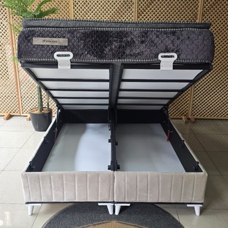 EVİN KREM 160-200 YATAK BAZA BAŞLIK SETİ