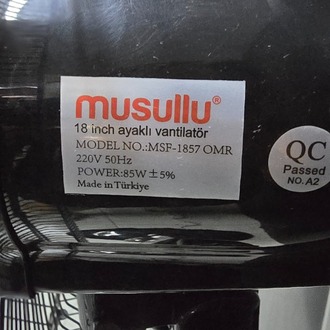 MUSULLU 5 KADEMELİ 18 İNÇ AYAKLI VANTİLATÖR
