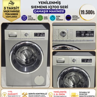 SIEMENS iQ700 iSENSORIC INOX 9 KG 1400 DEVİR ÇAMAŞIR MAKİNESİ