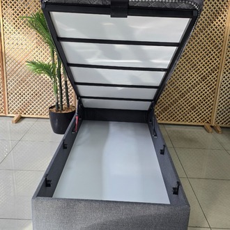 EVİN GRİ 90-190 YATAK BAZA BAŞLIK SETİ