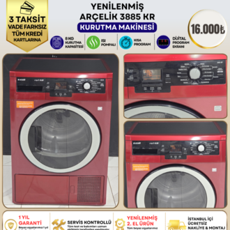 ARÇELİK 3885 KR 8 KG ISI POMPALI KURUTMA MAKİNESİ 