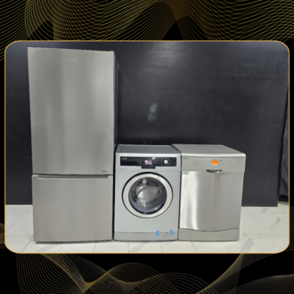 SIFIRLANMIŞ ARÇELİK INOX 3'LÜ BEYAZ EŞYA SETİ