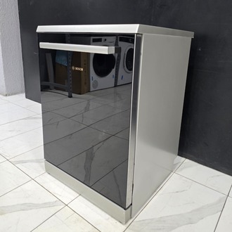BOSCH SUPERSILENCE 6 PROGRAMLI 3 SEPETLİ SİYAH CAM BULAŞIK MAKİNESİ