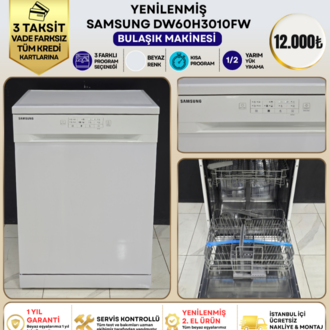 SAMSUNG DW60H3010FW 3 PROGRAMLI BEYAZ BULAŞIK MAKİNESİ