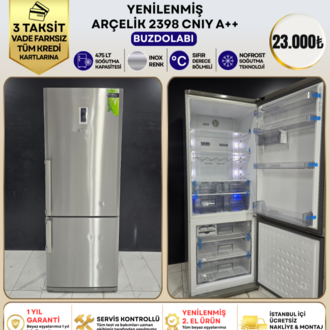 ARÇELİK 2398 CNIY A++ 475 LİTRE NO-FROST BUZDOLABI
