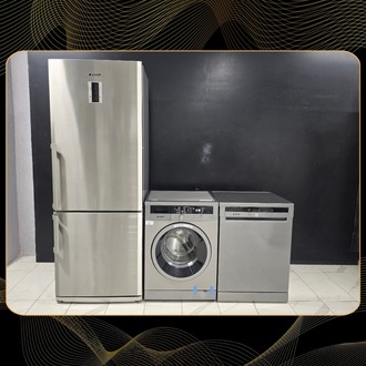 SIFIRLANMIŞ ARÇELİK INOX 3 LÜ BEYAZ EŞYA SETİ