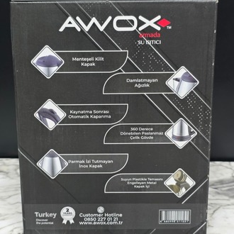 AWOX 1,8 LT ÇELİK KETTLE