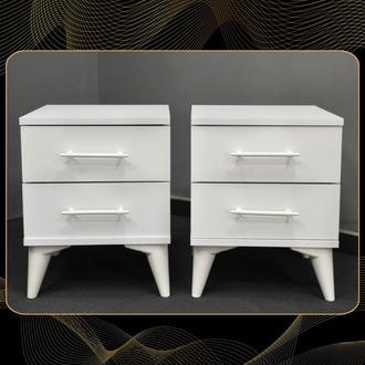 SİTİL WHITE 2 ADET KOMODİN