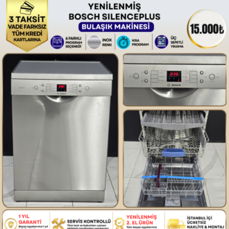 BOSCH SILENCEPLUS 6 PROGRAMLI 3 ÇEKMECELİ İNOX BULAŞIK MAKİNESİ
