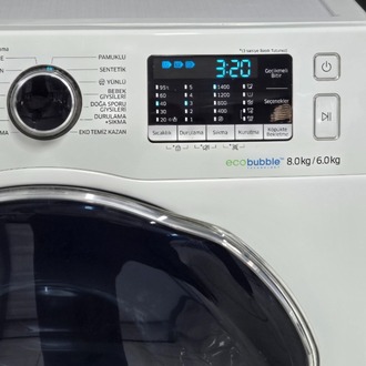 SIFIRLANMIŞ SAMSUNG ECO BUBBLE 8/6 KG KURUTMALI ÇAMAŞIR MAKİNESİ