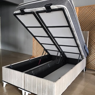 OSLO KREM 120-200 YATAK BAZA BAŞLIK SETİ