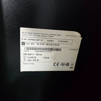 BOSCH DWP64CC60T DUVAR TİPİ DAVLUMBAZ