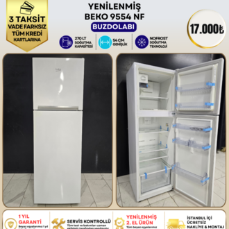 BEKO 9554 NF 54 CMLİK 270 LT ÇİFT KAPILI NO-FROST BUZDOLABI