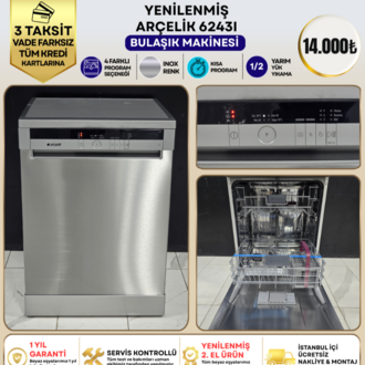 ARÇELİK 6243 I INOX 4 PROGRAMLI BULAŞIK MAKİNESİ