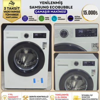 SAMSUNG WW90CGC04DAEAH ECOBUBBLE 9 KG 1400 DEVİR ÇAMAŞIR MAKİNESİ