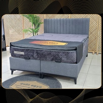 EVİN GRİ 150-200 YATAK BAZA BAŞLIK SETİ