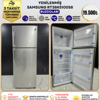 SAMSUNG RT38K5100S8 GRİ 384 LT NO-FROST BUZDOLABI