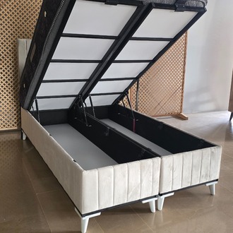 EVİN KREM 120-200 YATAK BAZA BAŞLIK SETİ