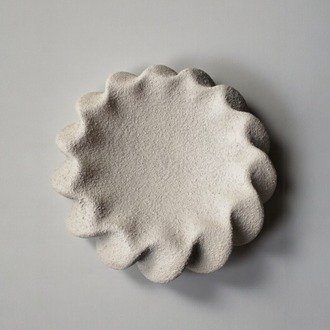 Wabi Sabi El Yapımı Dekoratif Kase | Dalgalı Ham Dokulu Orta Sehpa Objesi (26 cm)