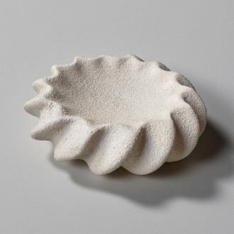 Wabi Sabi El Yapımı Dekoratif Kase | Dalgalı Ham Dokulu Orta Sehpa Objesi (26 cm)
