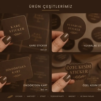 1000 ADET 8×5 CM KUŞE ÇIKARTMA ÖZEL KESİMLİ