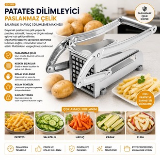 Manuel Patates & Sebze Dilimleme Makinesi