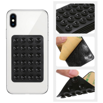 Vantuzlu Silikon Telefon Tutucu – Yapışkanlı Çoklu Vantuzlu