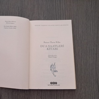 Rainer Maria Rilke - Dua Saatleri Kitabı