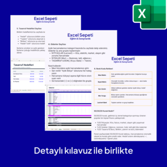 Kişisel Bütçe Takip Excel Şablonu - Aylık Gelir Gider Tasarruf - HEMEN İNDİR