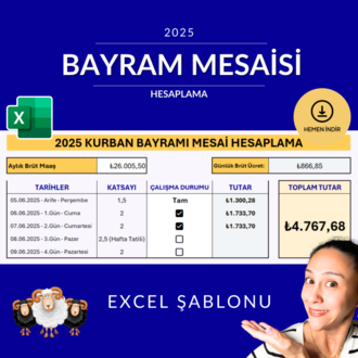 2025 Kurban Bayram Mesaisi Hesaplama
