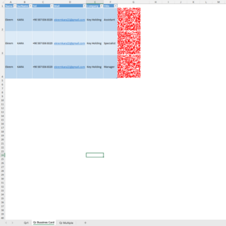 SÜRESİZ QR oluşturma Çalışması Excel VBA 