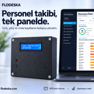 Flodeska RFID Personel Takip Sistemi | Web Tabanlı Kontrol, İzleme ve Raporlama Paneli