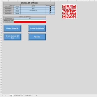 SÜRESİZ QR oluşturma Çalışması Excel VBA 