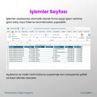 Excel ile Cari Yönetim Programı – Hazır Otomatik Ekstre Şablonu