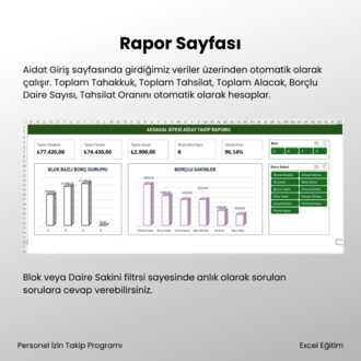 Excel ile Apartman / Site Aidat Takibi