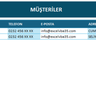 EXCEL TEKLİF FORMU (EĞİTİM VİDEOSU DOSYASI)