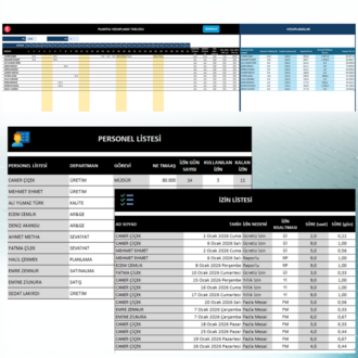 Excel Puantaj Takip Programı – En Kolay Personel Takibi